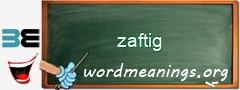 WordMeaning blackboard for zaftig